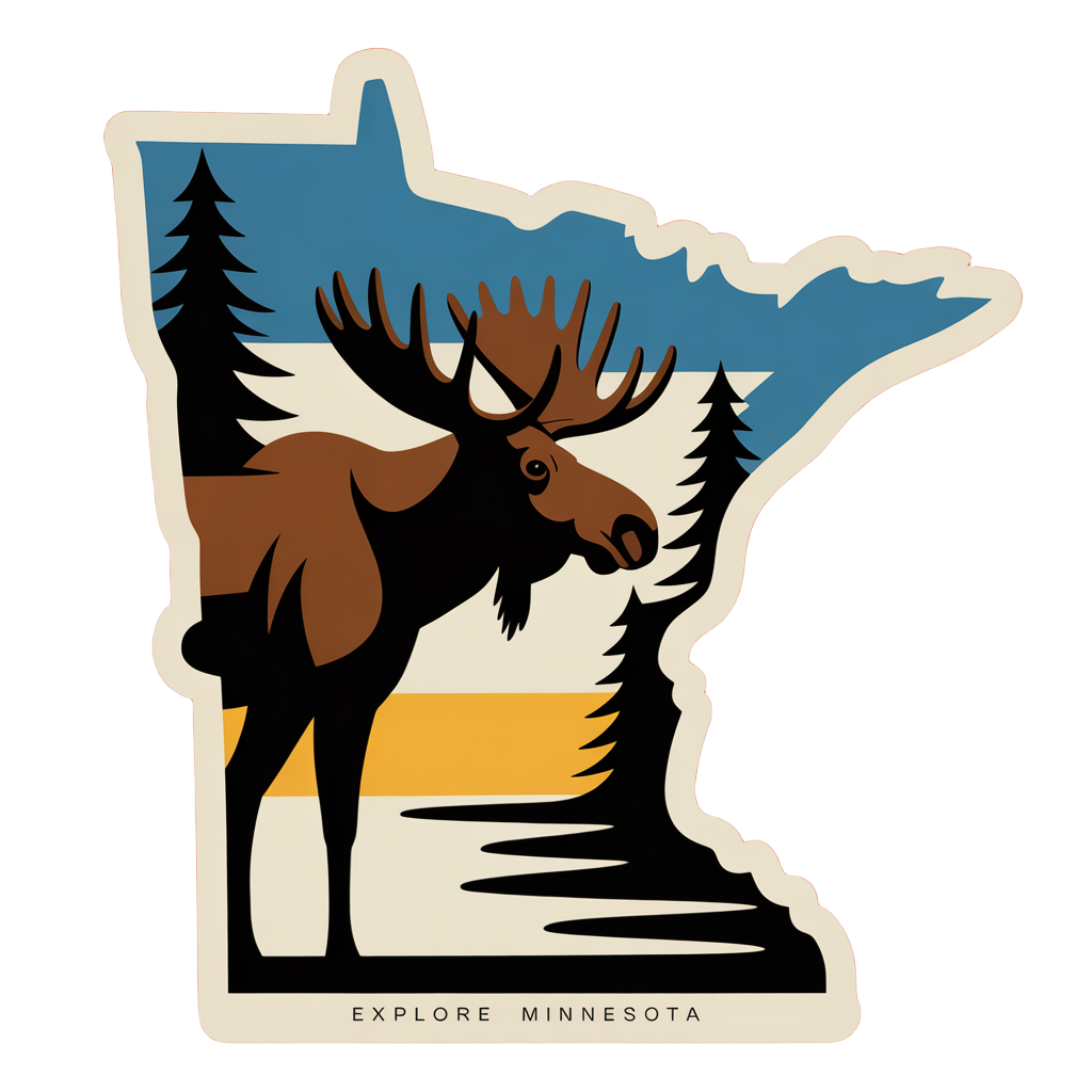 Minnesota Moose Graphic Art