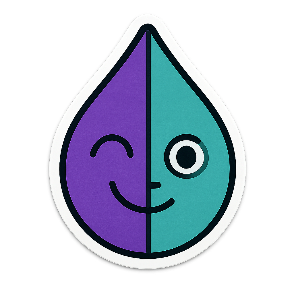 Whimsical Split-Face Art Piece