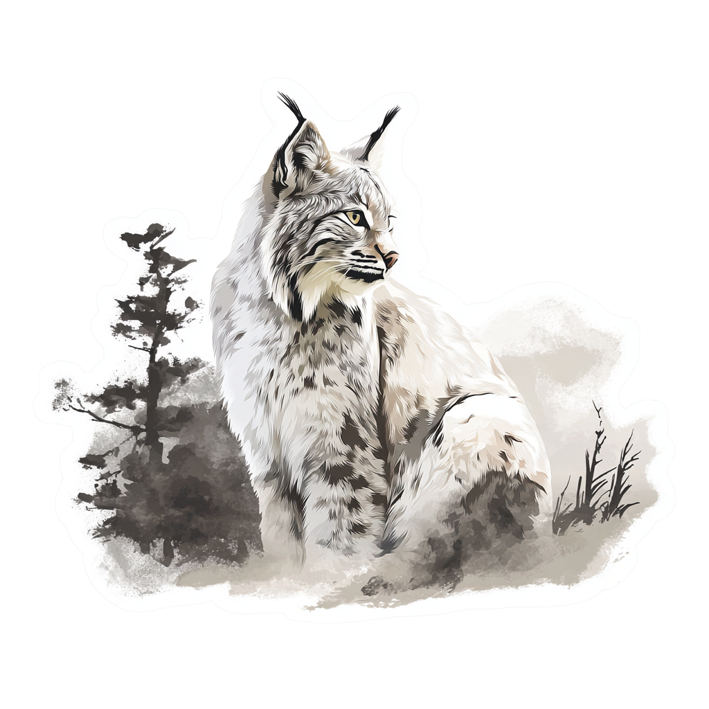 Snow Lynx Illustration
