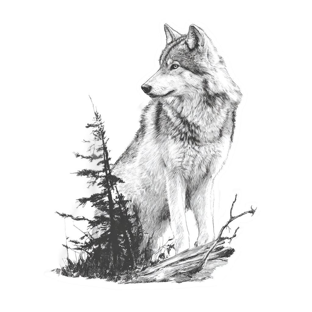 Wolf & Pine Nature Art