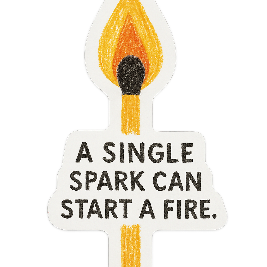 Single Spark Quote Decal