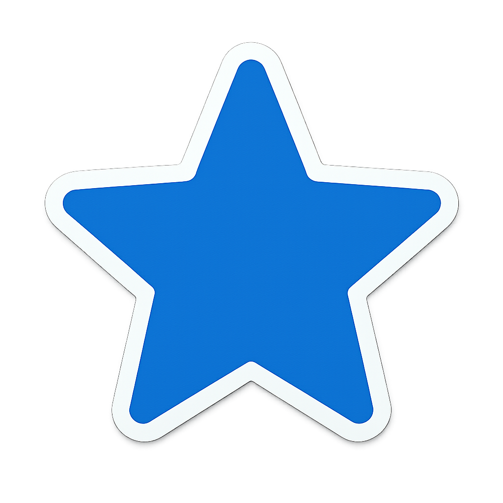 Blue Star Decal