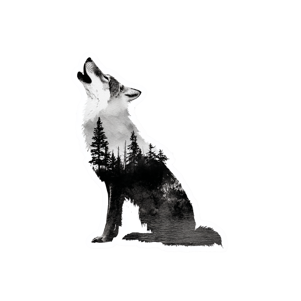 Howling Wolf Forest Graphic