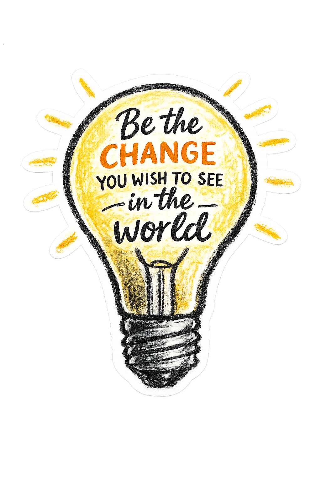 Be the Change Lightbulb Decoration
