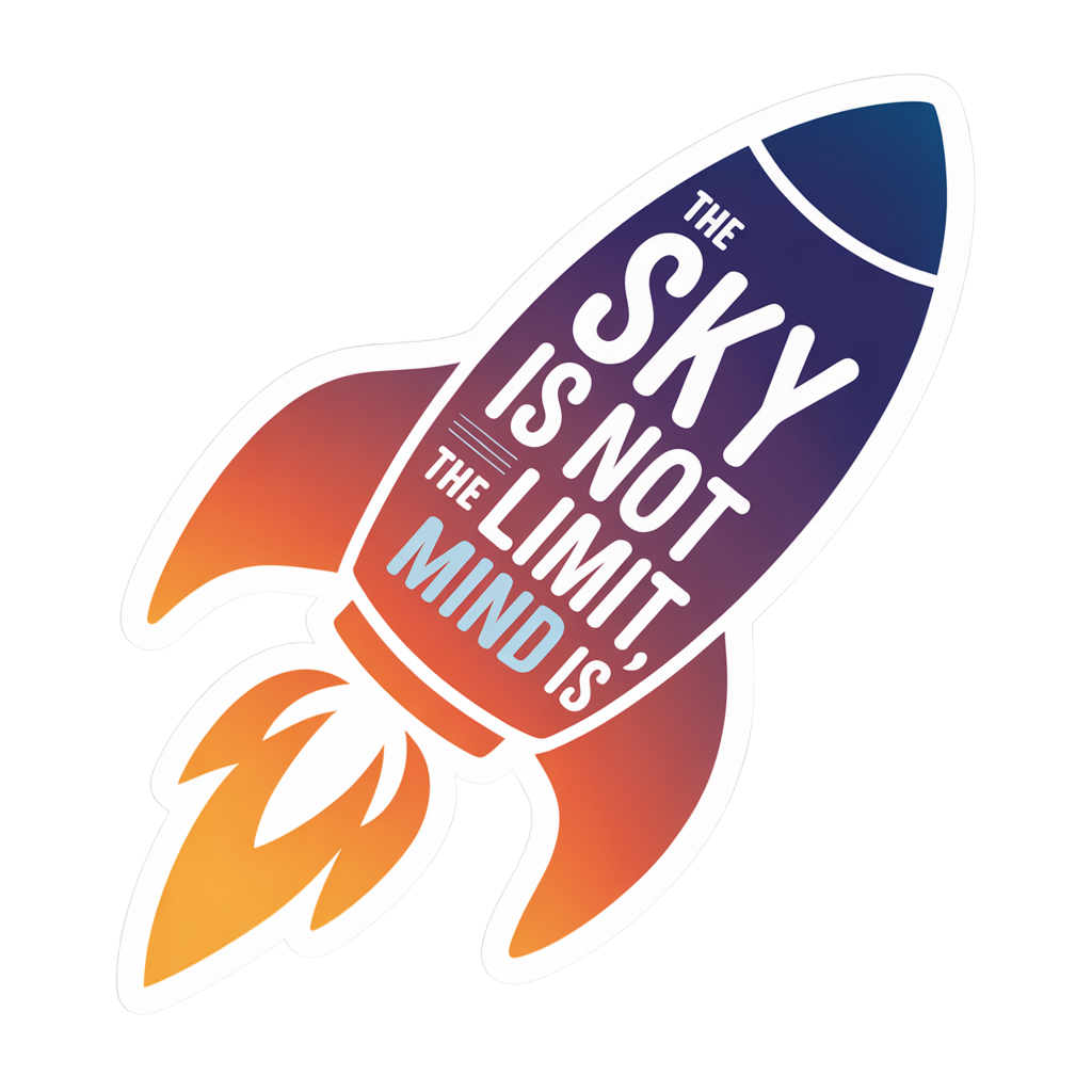 Motivational Rocket - Sky's the Limit