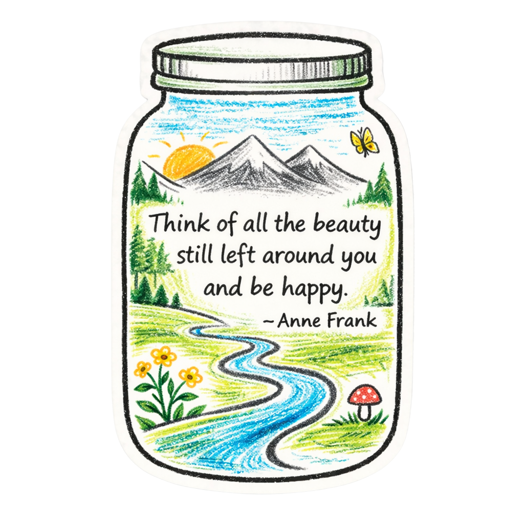 Inspirational Nature with Anne Frank Quote