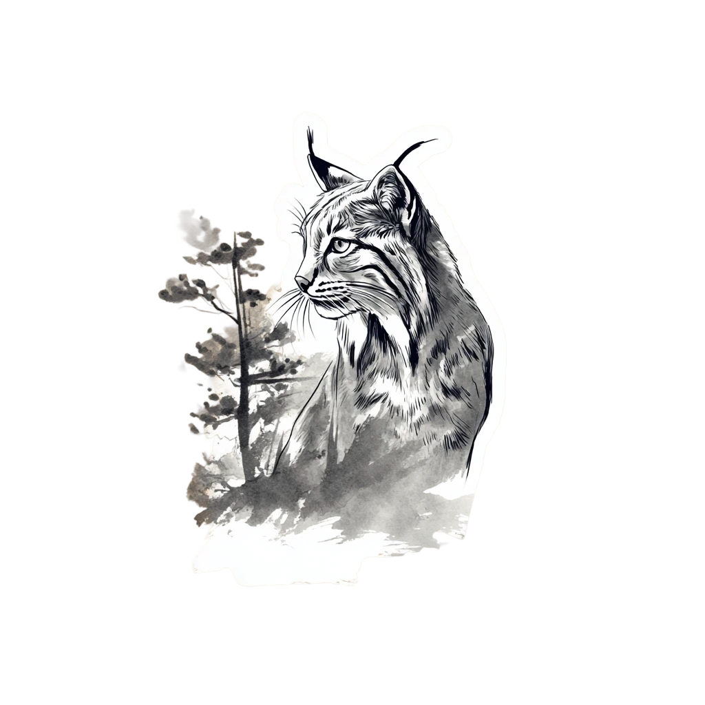 Lynx Forest Art
