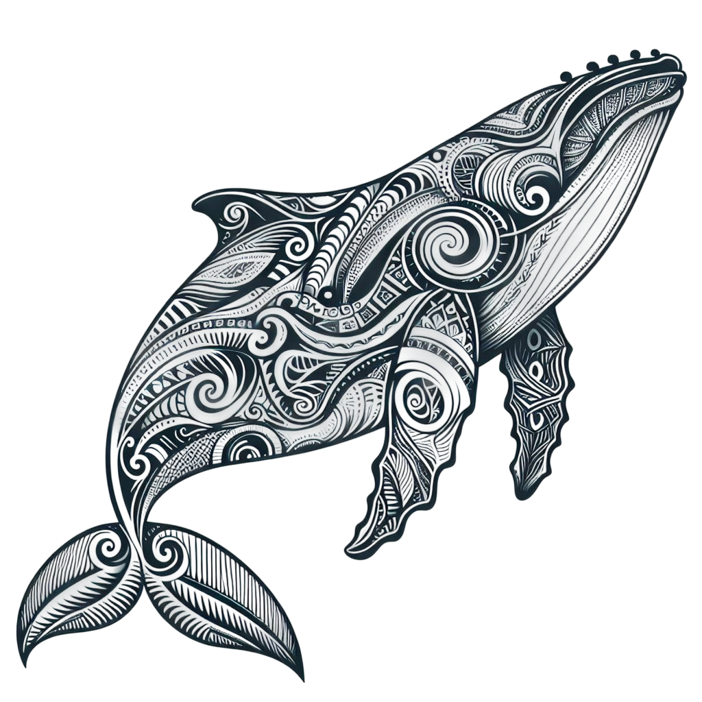 Intricate Tribal Whale Mandala