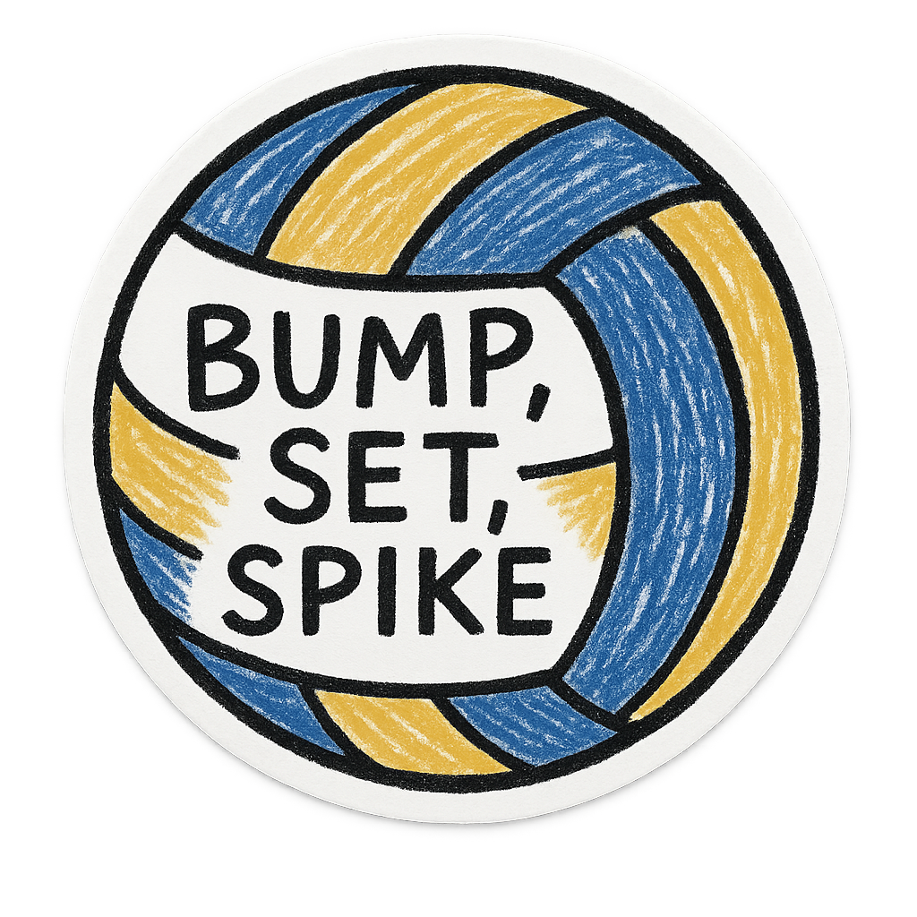Volleyball Bump Set Spike Graphic
