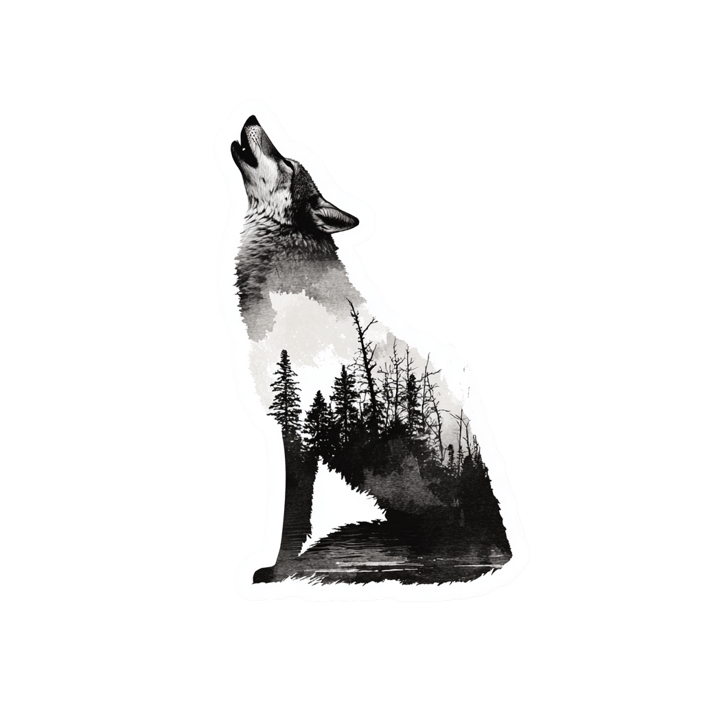 Howling Wolf Forest Scene