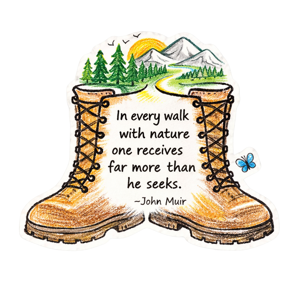 Nature-Inspired Hiking Boots Quote