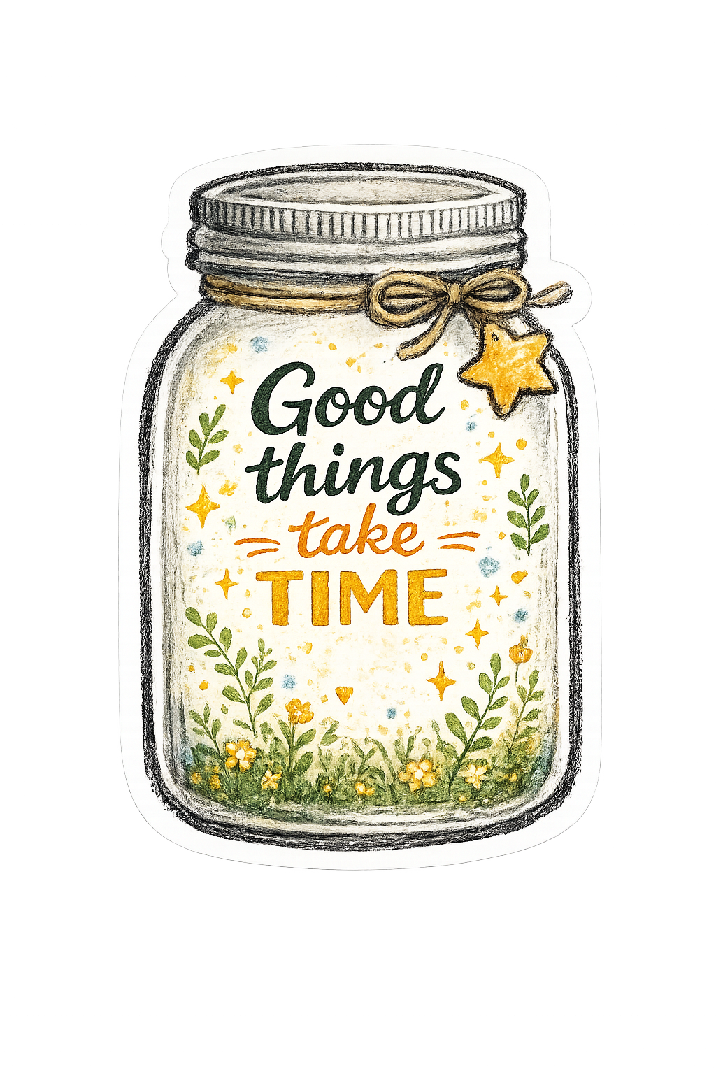 Good Things Take Time Jar Graphic