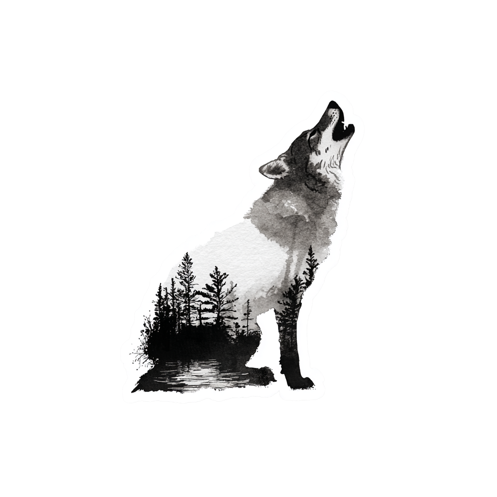 Howling Wolf Landscape Art