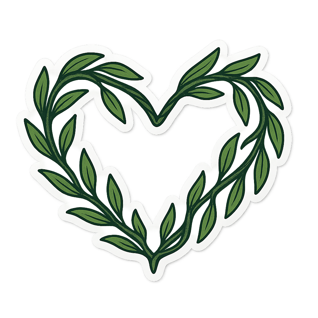 Leaf Heart Wreath Embellishment