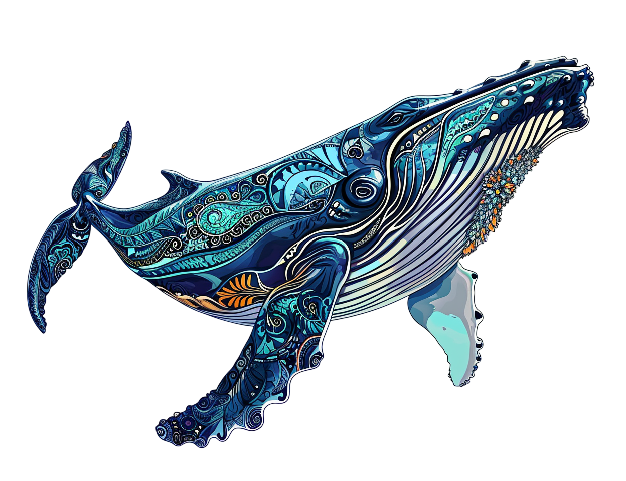 Intricate Whale Art
