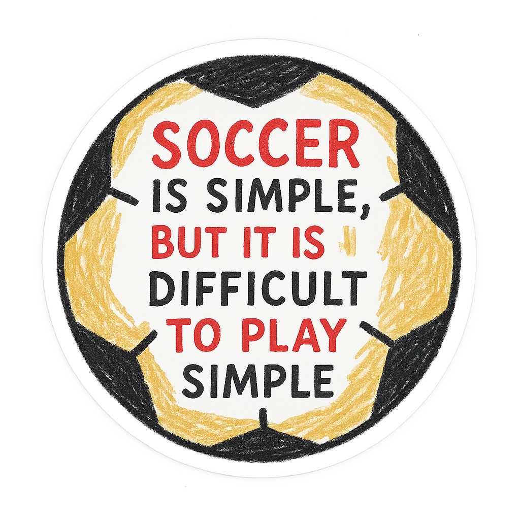 Soccer is Simple Round Piece