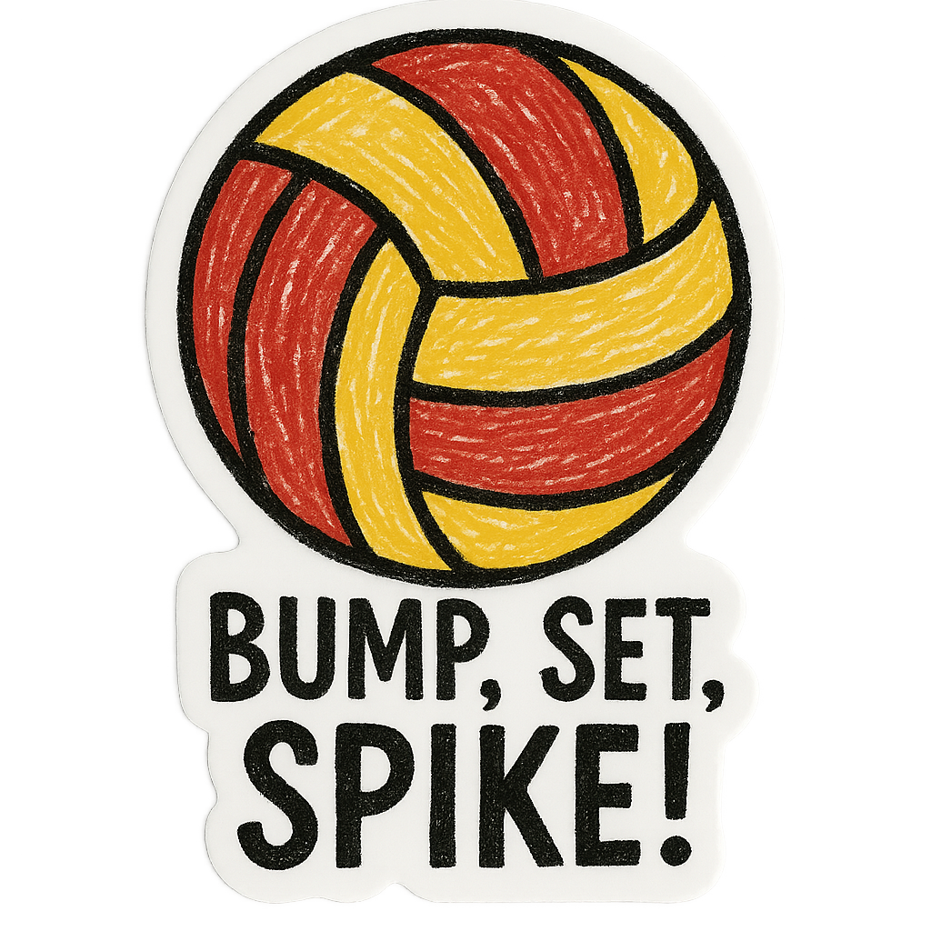 Bump, Set, Spike! Volleyball Graphic 