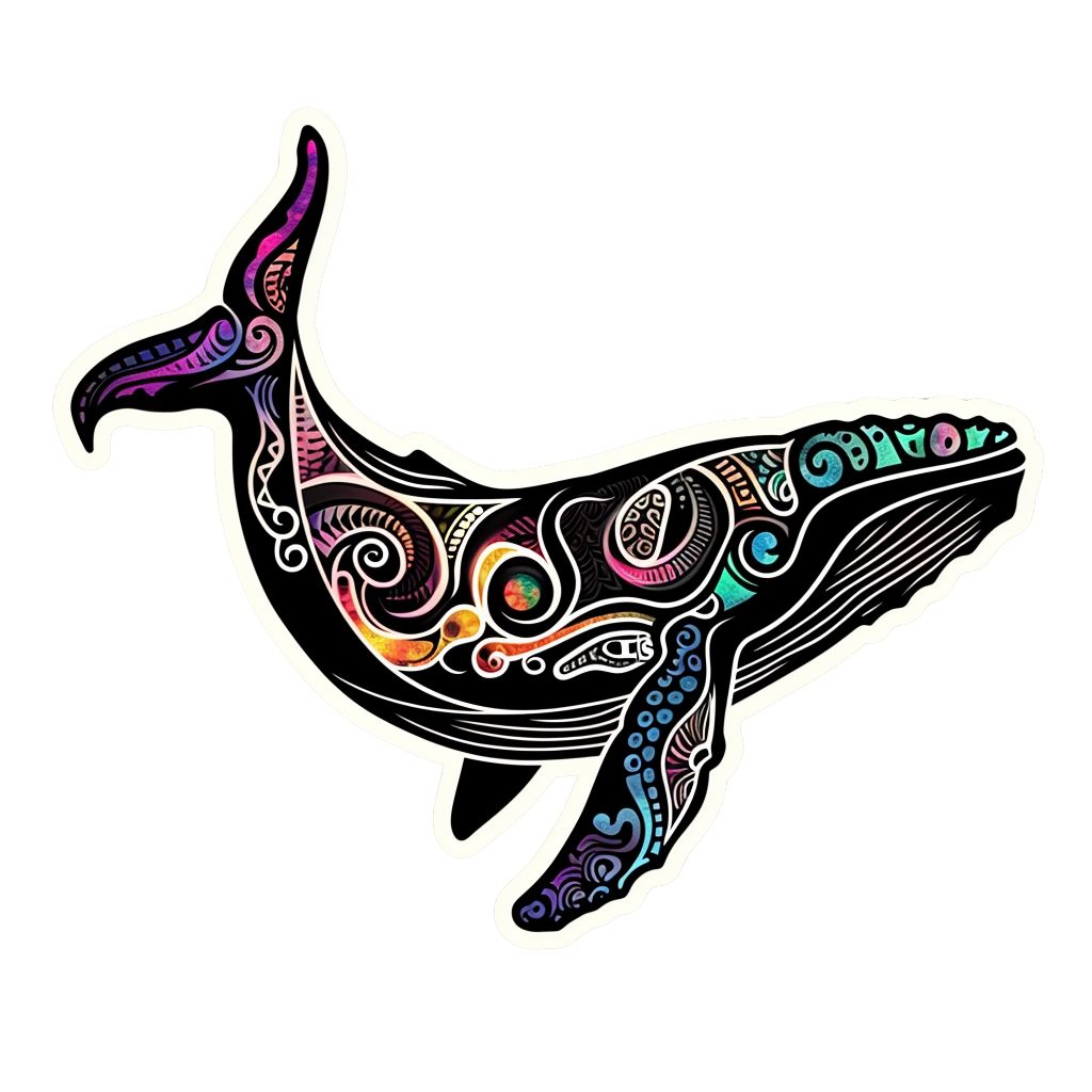 Colorful Mandala Whale